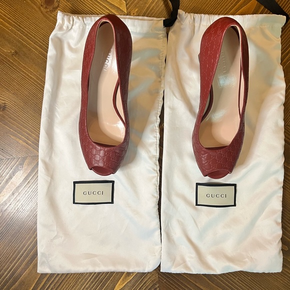 Gucci Red Leather Pumps - Picture 6 of 9